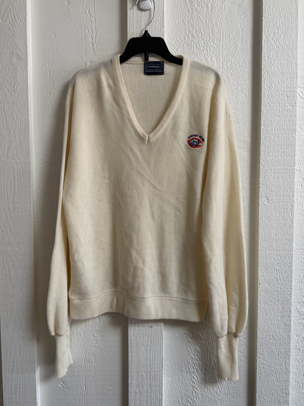 Vintage Vantage Chicago Bears V-Neck Sweater - medium